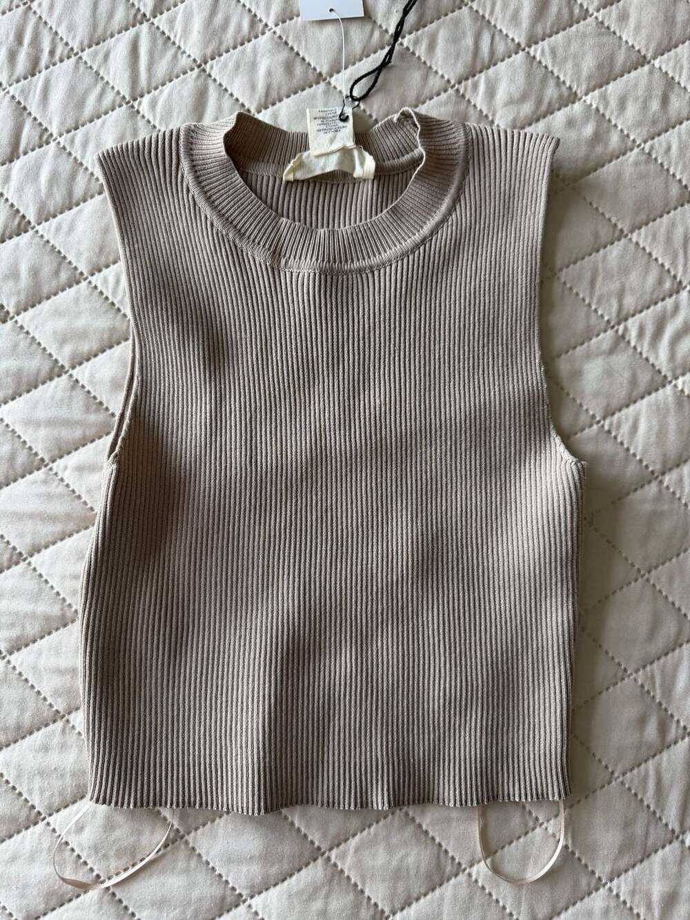 Happily Grey Ribbed Knit Sleeveless Tank Top